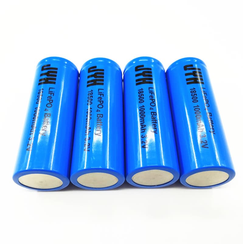 3_2V Rechargeable 18500 1000mAh LiFePO4 Batteries